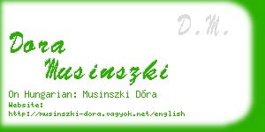 dora musinszki business card